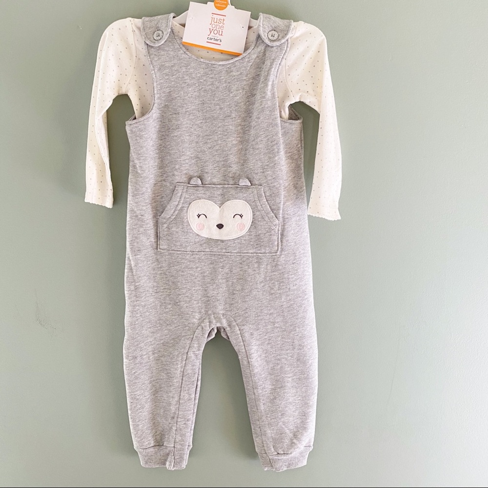 Carters Gray Toddler Girls Jumpsuit New 18 Months